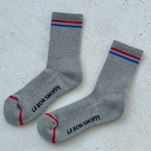 Boyfriend Socken | grau melange