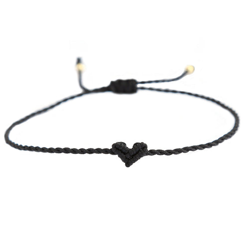 Armband Herz mini | Schwarz