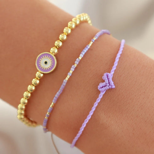 Armband Herz mini | Lila