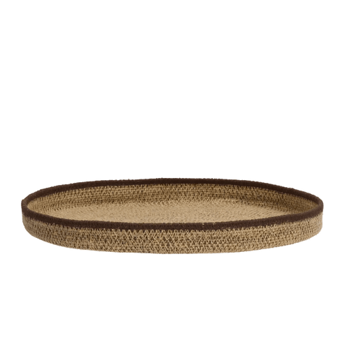Rundes Tablett Seegras peach | D: 35cm
