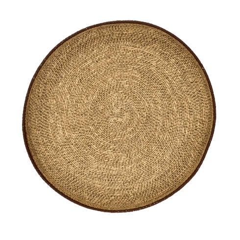 Rundes Tablett Seegras peach | D: 35cm