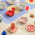 2er Set Unikko Bowl | orange, rosa