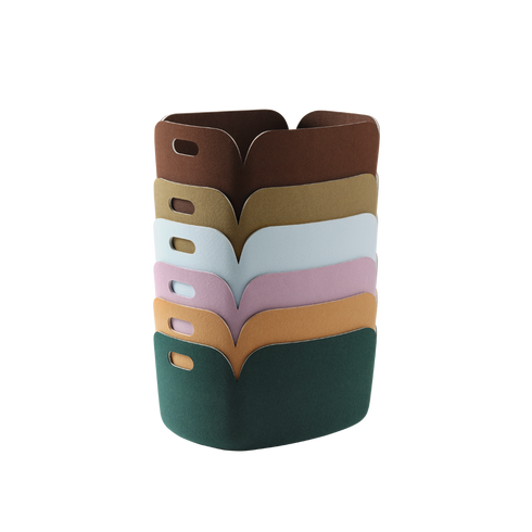 Restore Korb hoch | beige grün