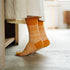 Woll Socken Jacquard Muster | lantern orange