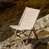 Outdoor Market Folding Chair | beige with red stripes