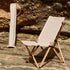 Outdoor Market Folding Chair | beige with red stripes