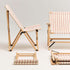 Outdoor Market Folding Chair | beige with red stripes