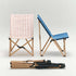Outdoor Market Folding Chair | beige with red stripes