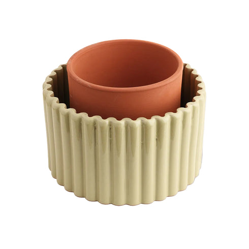 Selbstbewässernder Topf Paula M | grün