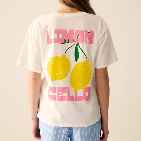 T-Shirt | weiss mit Zitronen