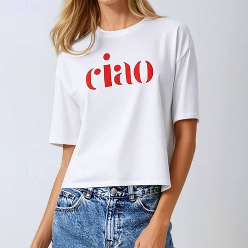 T-Shirt | weiss mit ciao