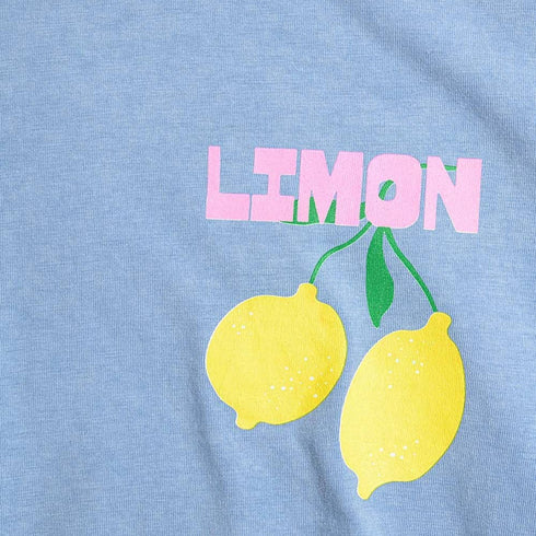 T-Shirt | blau mit Zitronen