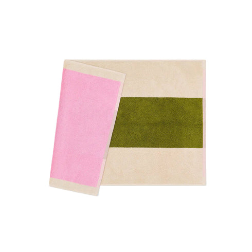 Badematte 50x80cm | rosa, olive