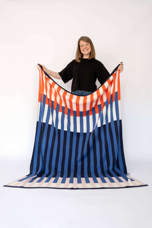Baumwoll-Decke 130x160cm | Studie Navy