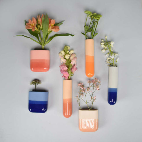 Wandvase Dip short | nude