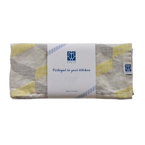 Geschirrtuch Aveiro | hellgrau/gelb