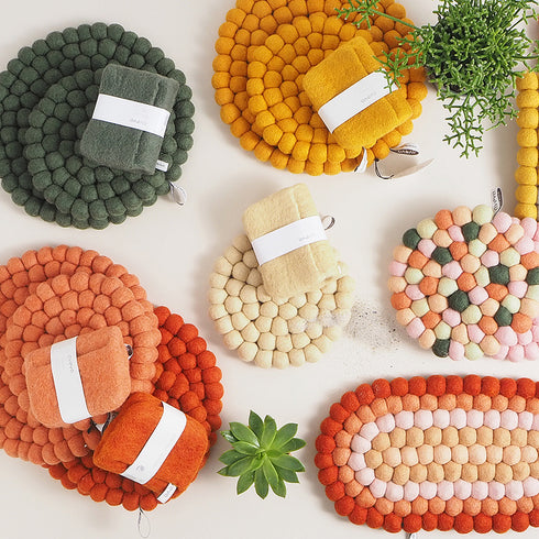 Filz Untersetzer gross | mossgrün