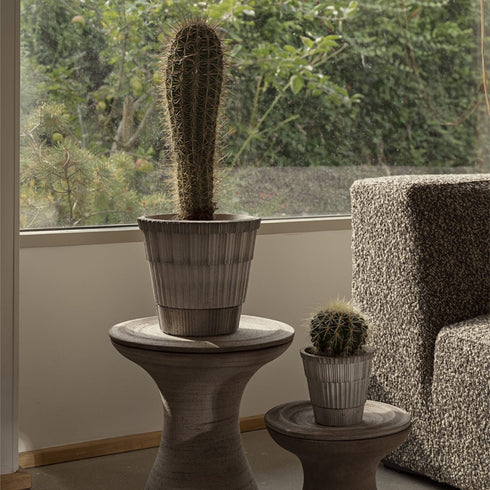 Blumentopf Atlas | grau