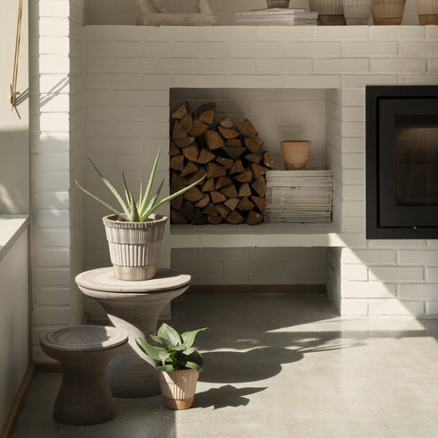 Blumentopf Atlas | grau