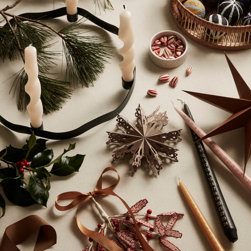 Adventskerze Kalenderlicht | beige, braun