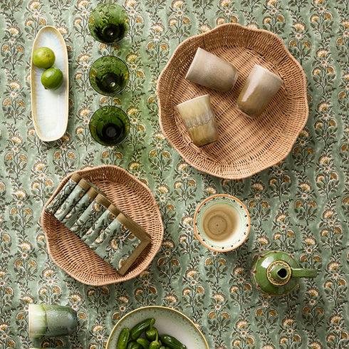 Rundes Tablett | Rattan