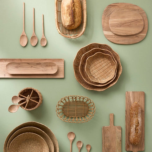 Rundes Tablett | Rattan