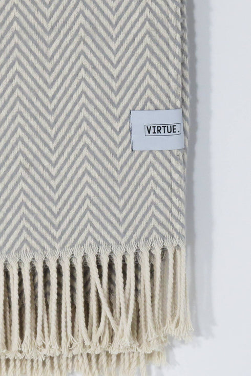 Baumwolldecke 130x170cm | stone grey