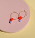 Ohrringe Hoops | orange + flieder Circle