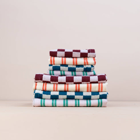 Baumwoll Servietten 2er-Pack | lilac stripes