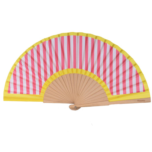 Handfächer | stripes yellow