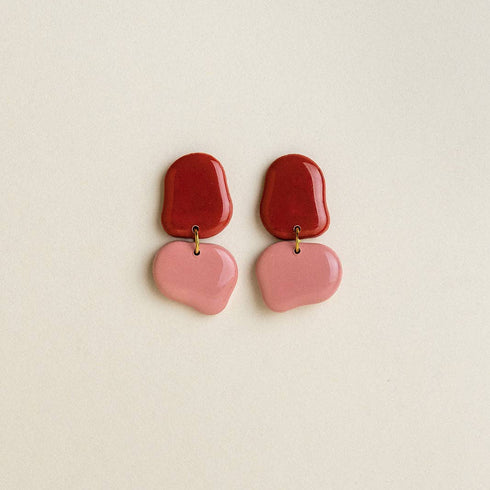 Ohrringe Lena | rot/rosa