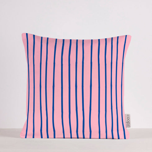 Kissen fine lines | rosa/blau