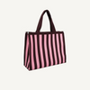 Shopper knitted Stripes | chocolate + bubblegum