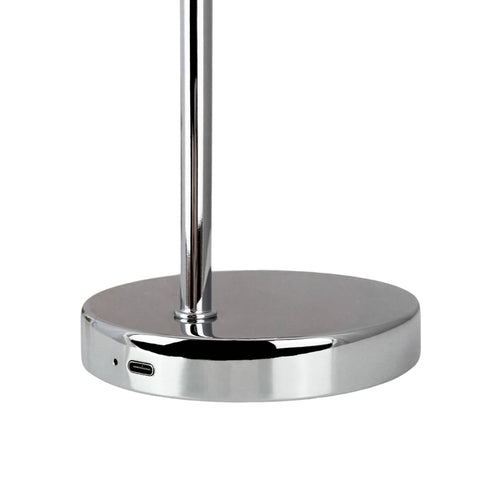 Tischlampe Ocean wiederaufladbar | chrom