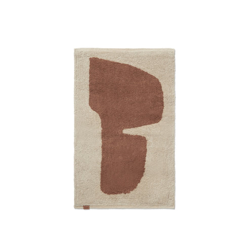 Badematte Lay | parchment/rust