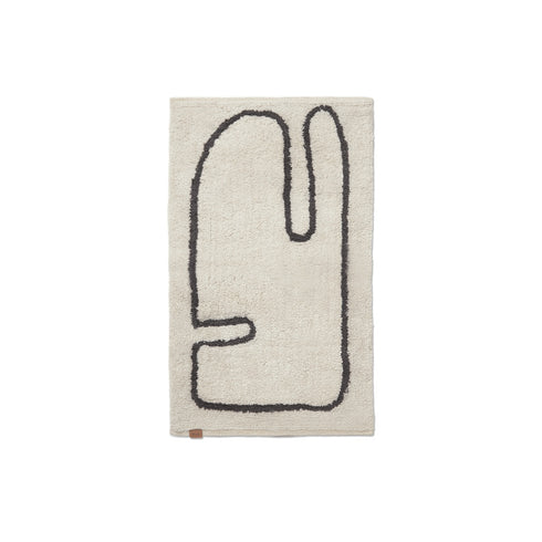 Badematte Lay | offwhite /coffee