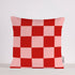 Kissen Karo | rosa/rot