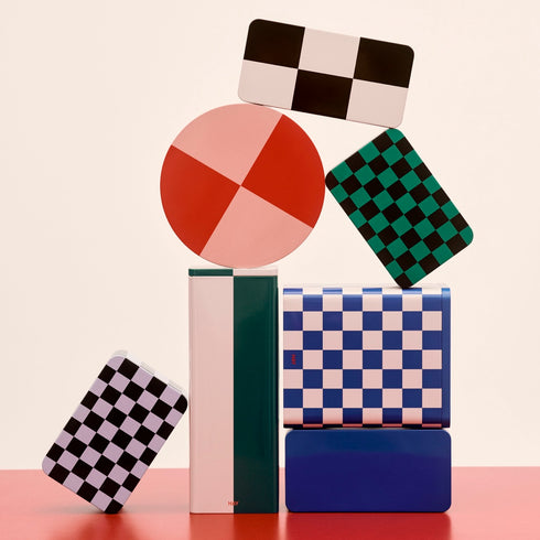 Vorratsdose Container large | offwhite & blue Check