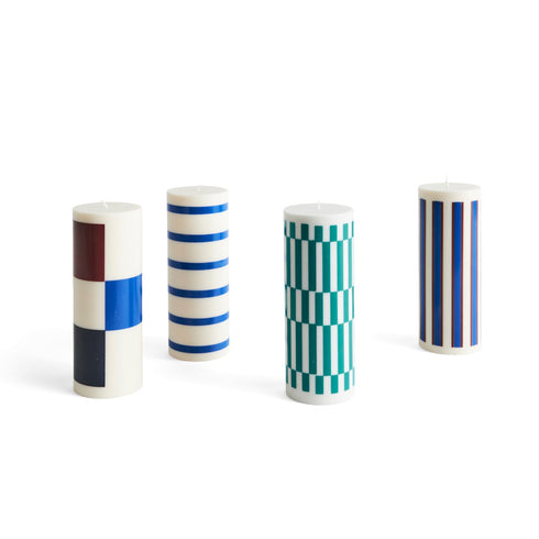 Blockkerze S | creme & sand