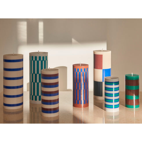 Blockkerze S | creme & sand