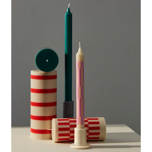 Blockkerze S | creme & sand