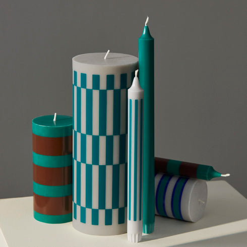 Blockkerze S | creme & sand