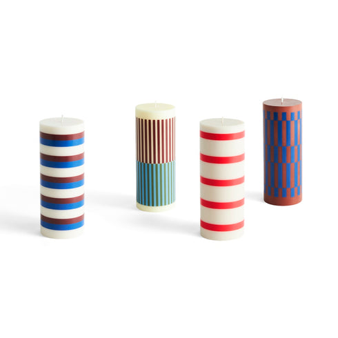 Blockkerze S | creme & sand