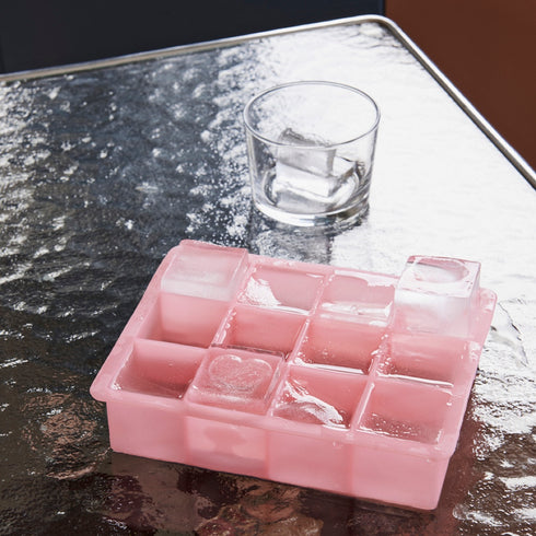Eiswürfel-Form (12 Würfel) | rosa