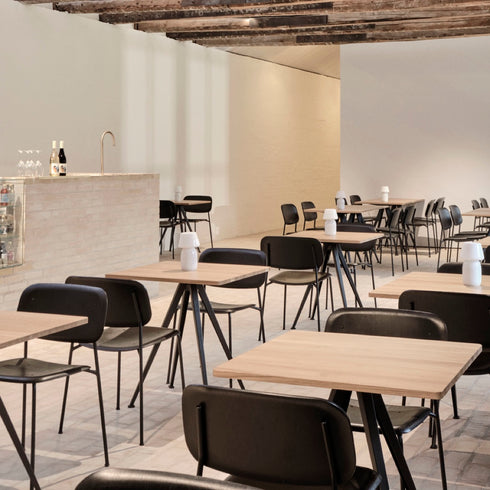 Pyramid Café Tisch | Eiche/Metall