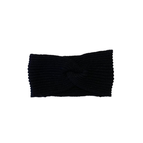 Stirnband Cashmere/Wolle | schwarz