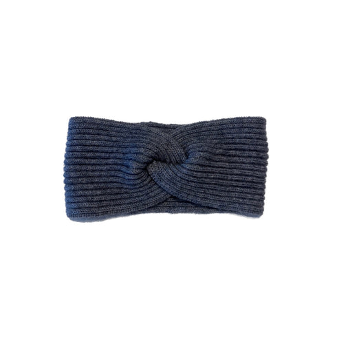 Stirnband Cashmere/Wolle | dunkelgrau