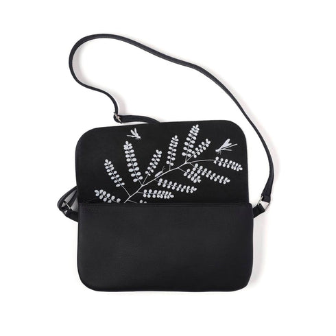 Handtasche Leder | schwarz