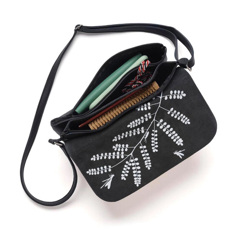 Handtasche Leder | schwarz