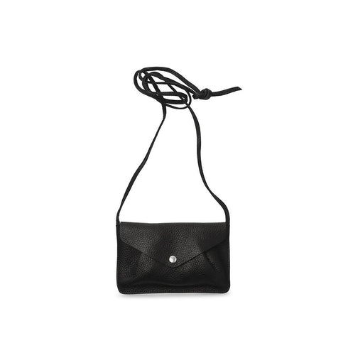 Umhängetasche Leder (klein) | schwarz